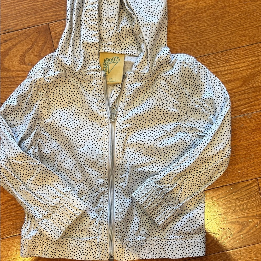 Abouts Kids Polka Dot Jacket - Black and White